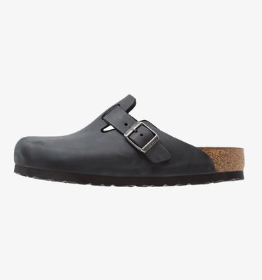 BIRKESTOCK BOSTON BLACK, OILED LEATHER