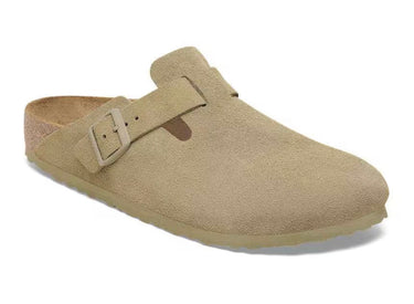 BIRKESTOCK BOSTON FADED KHAKI, SUEDE LEA