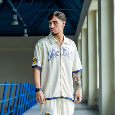 new era camicia mezza manica los angeles