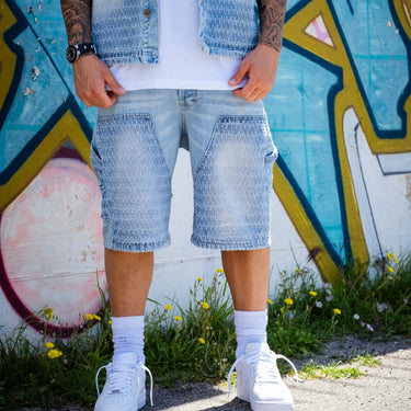 Trust no one bermuda denim carpenter