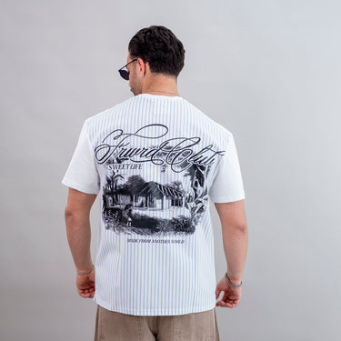 T-SHIRT PANNA CON STAMPA RETRO