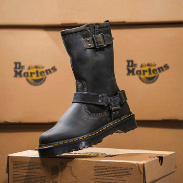 DR MARTENS ANISTONE HI CHARCOAL GREY BUR