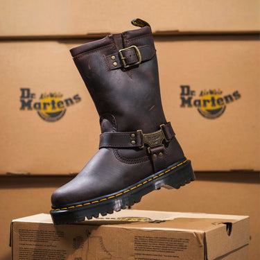 DR MARTENS ANISTONE HI DARK BROWN BURNIS