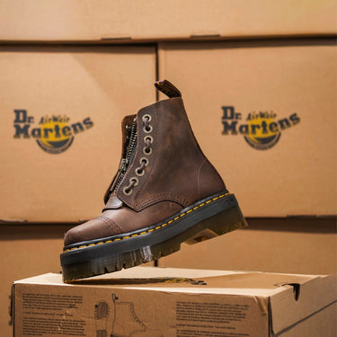 DR MARTENS SINCLAIR DARK BROWN CRAZY HOR