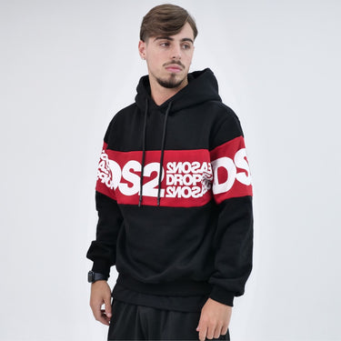 Ds2 felpa loghi cappuccio