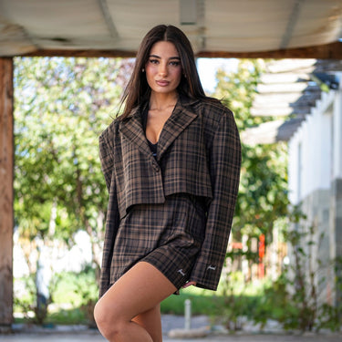 forward GIACCA CROP TARTAN