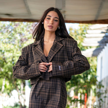 forward GIACCA CROP TARTAN