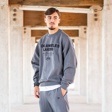 new era felpa girocollo lakers