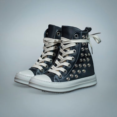 Theather rick mid pelle borchie