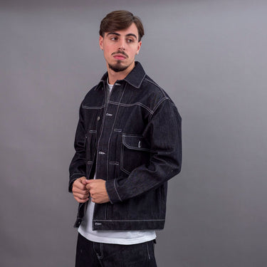 trust no one giacca raw denim