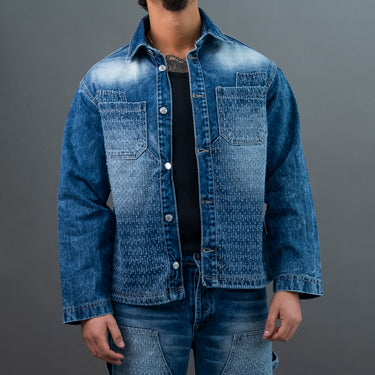 trust no one giacca carpenter denim