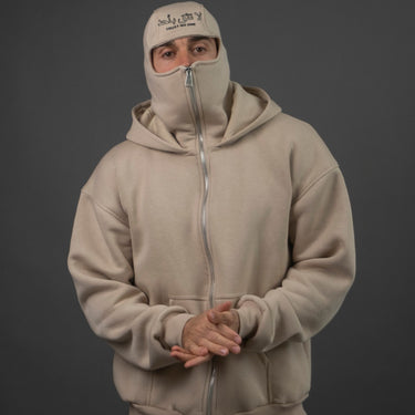 trust no one felpa balaclava doppio capp