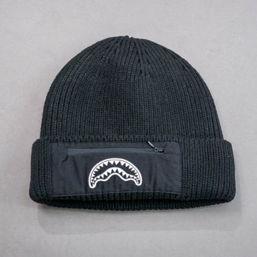 SPRAYGROUND BLACK POCKET BEANIE