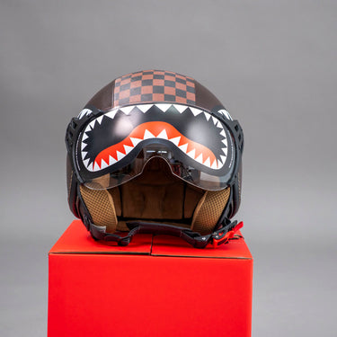 SPRAYGROUND SHARKS IN PARIS HELMET BROWN