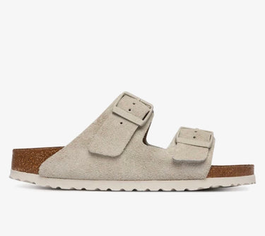 BIRKESTOCK ARIZONA OYSTER, SUEDE LEATHER