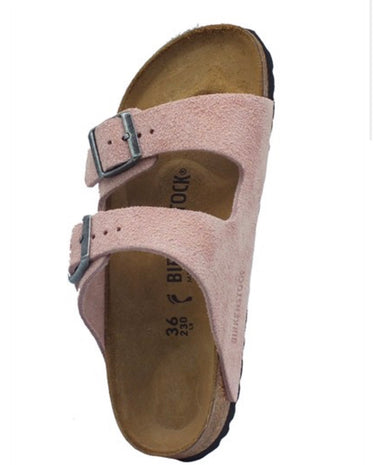 BIRKESTOCK ARIZONA PINK CLAY, SUEDE LEAT