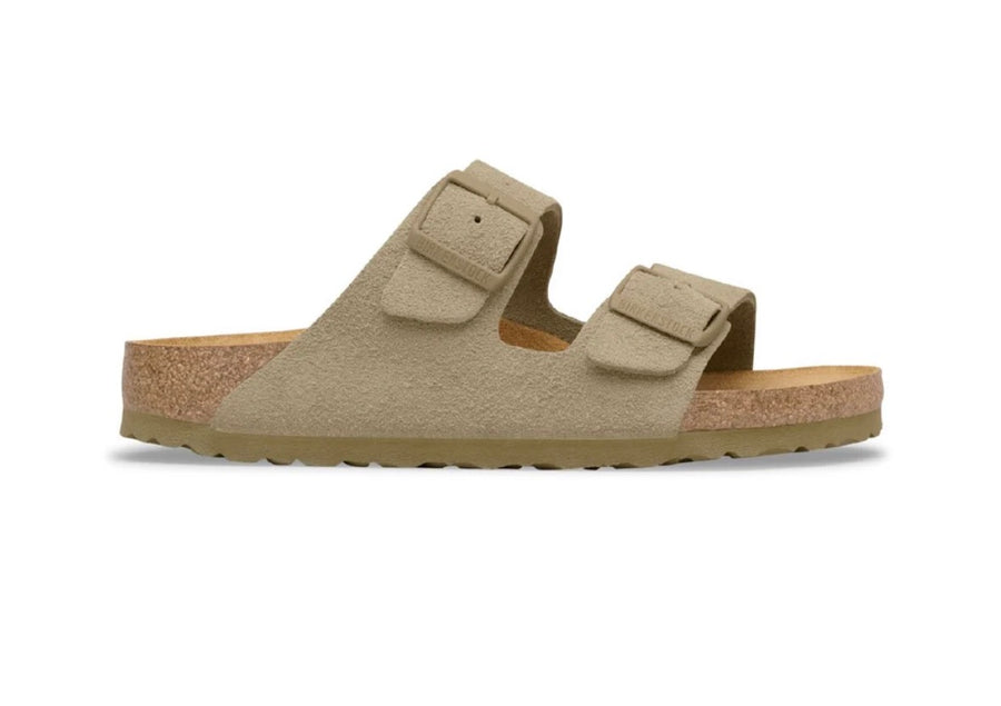 BIRKESTOCK ARIZONA FADED KHAKI, SUEDE LE