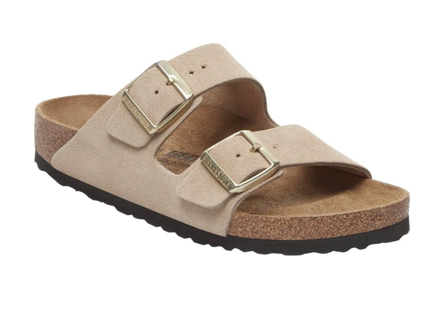 BIRKESTOCK ARIZONA SANDCASTLE, SUEDE LEA