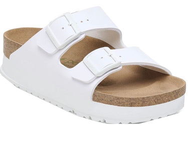BIRKESTOCK ARIZONA PLATFORM WHITE VEG, B