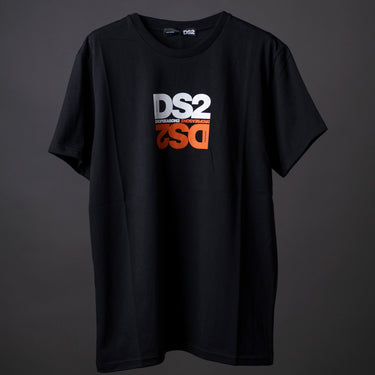 DS2 t-shirt doppio logo arancio