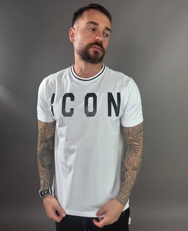 icon t-shirt uomo collo smacchinato