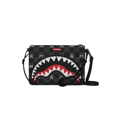 SPRAYGROUND GRAY PEEKING CHARACTER CHECK