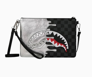 SPRAYGROUND SILVER SIDE DRIP BLACK CHECK