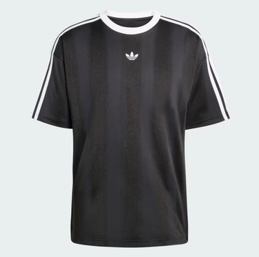 adidas t shirt black strisce uomo