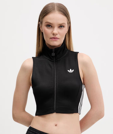 Adidas top smanicato con zip donna