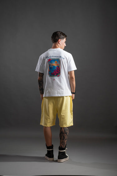 Mfn t-shirt stampa retro quadro