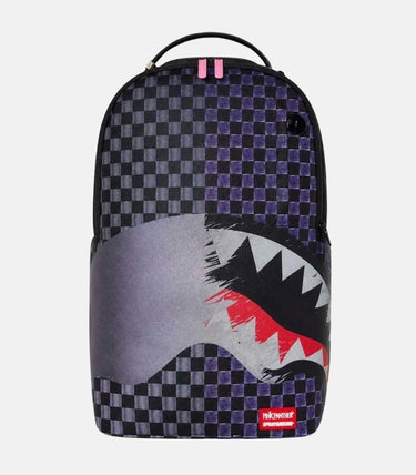 Sprayground zaino scacchi grigio viola