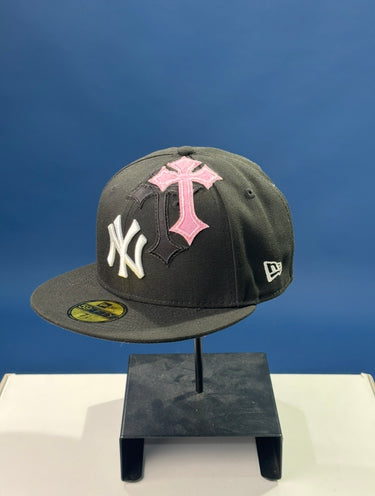 cap custom visiera dritta croci N bianc