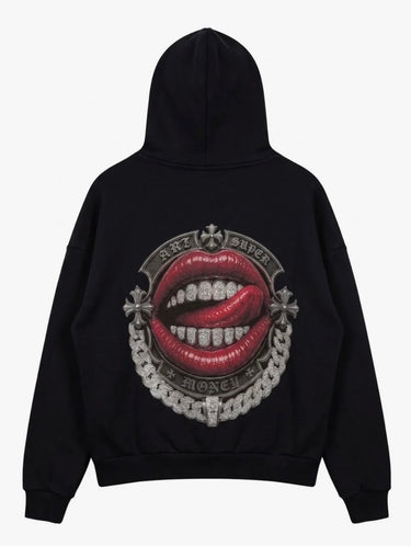 artsupermoney felpa zip tbar