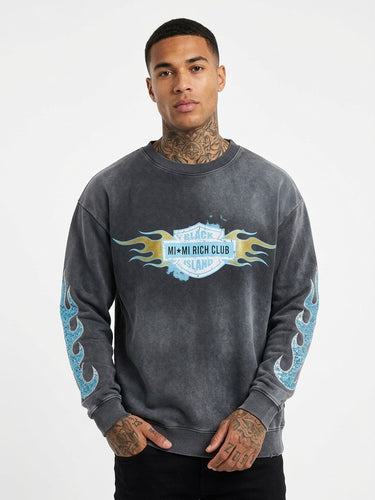 Black island loong sleeve flame