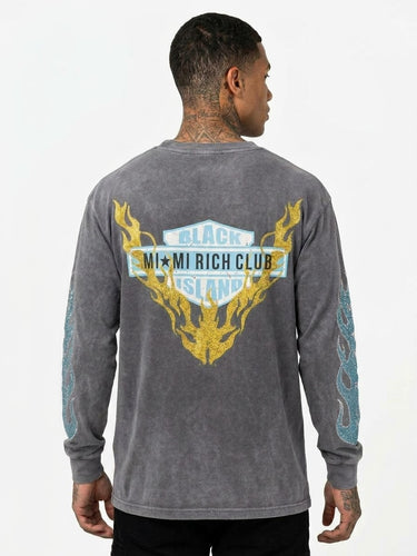 Black island loong sleeve flame
