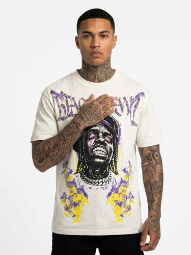 Black island t-shirt purple eays