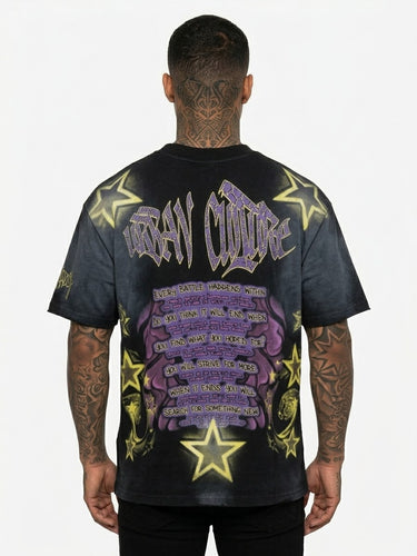 Black island t-shirt purple eays