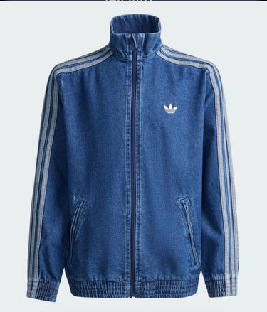 adidas felpa in denim kids blu
