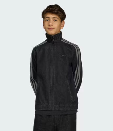 adidas felpa in denim kids nero