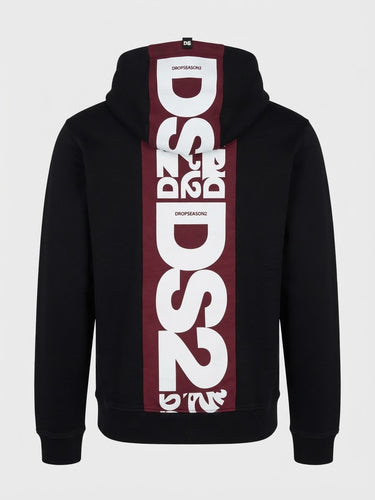 Ds2 felpa con zip logo lato cuore kids